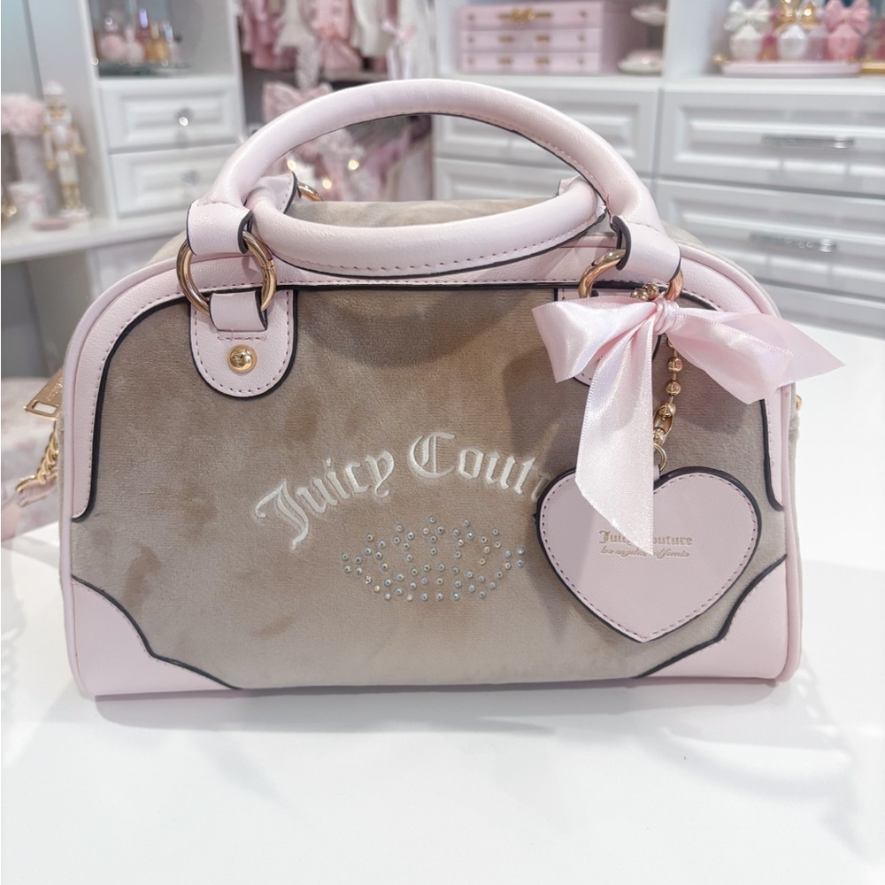 Juicy Couture Pink and Brown Satchel